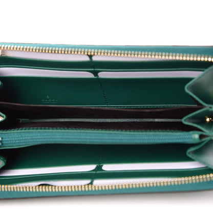 Gucci Guccissima Signature Zip Around Wallet Emerald 5 of 8
