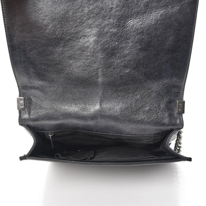 Chanel Calfskin Embossed Stitch Large Boy Flap Black 6 of 11