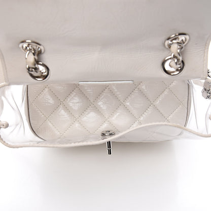 Chanel Crumpled Calfskin PVC Quilted Backpack White 6 of 18