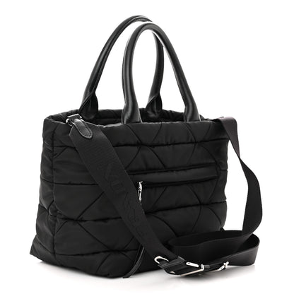 Prada Re-Nylon Nappa Triangle Quilted Padded Small Double Handled Zip Tote Black 3 of 11