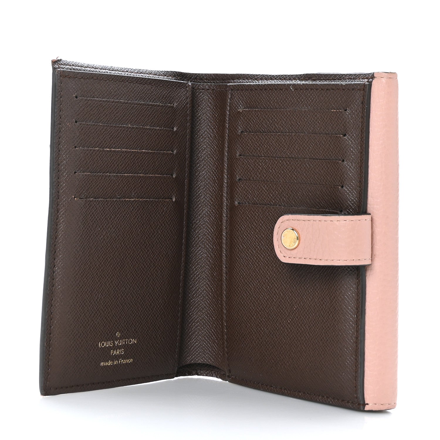 Louis Vuitton Damier Ebene Normandy Compact Wallet Rose Ballerine 6 of 7