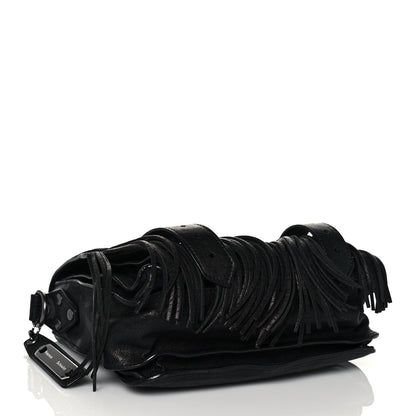 Proenza Schouler Lambskin Fringe PS1 Crossbody Pouch Black 4 of 14