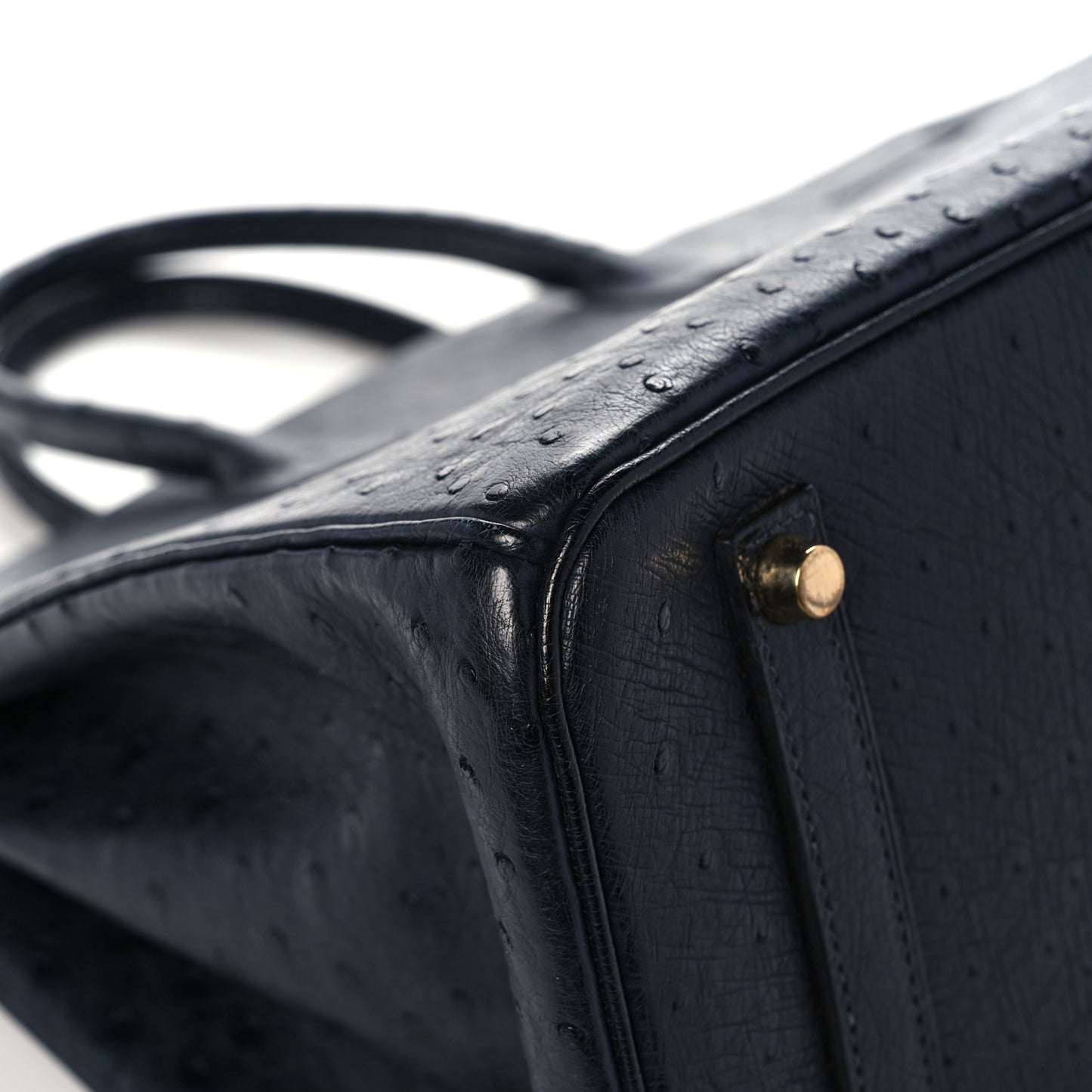 Ostrich Birkin 35 Bleu Indigo