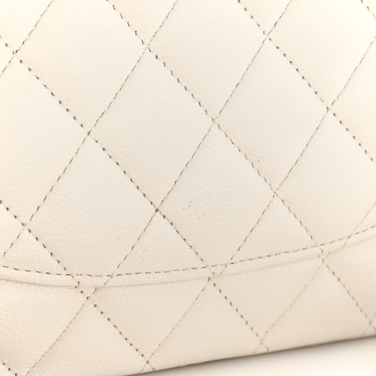 Chanel Caviar Quilted Medium Double Flap White 11 of 12