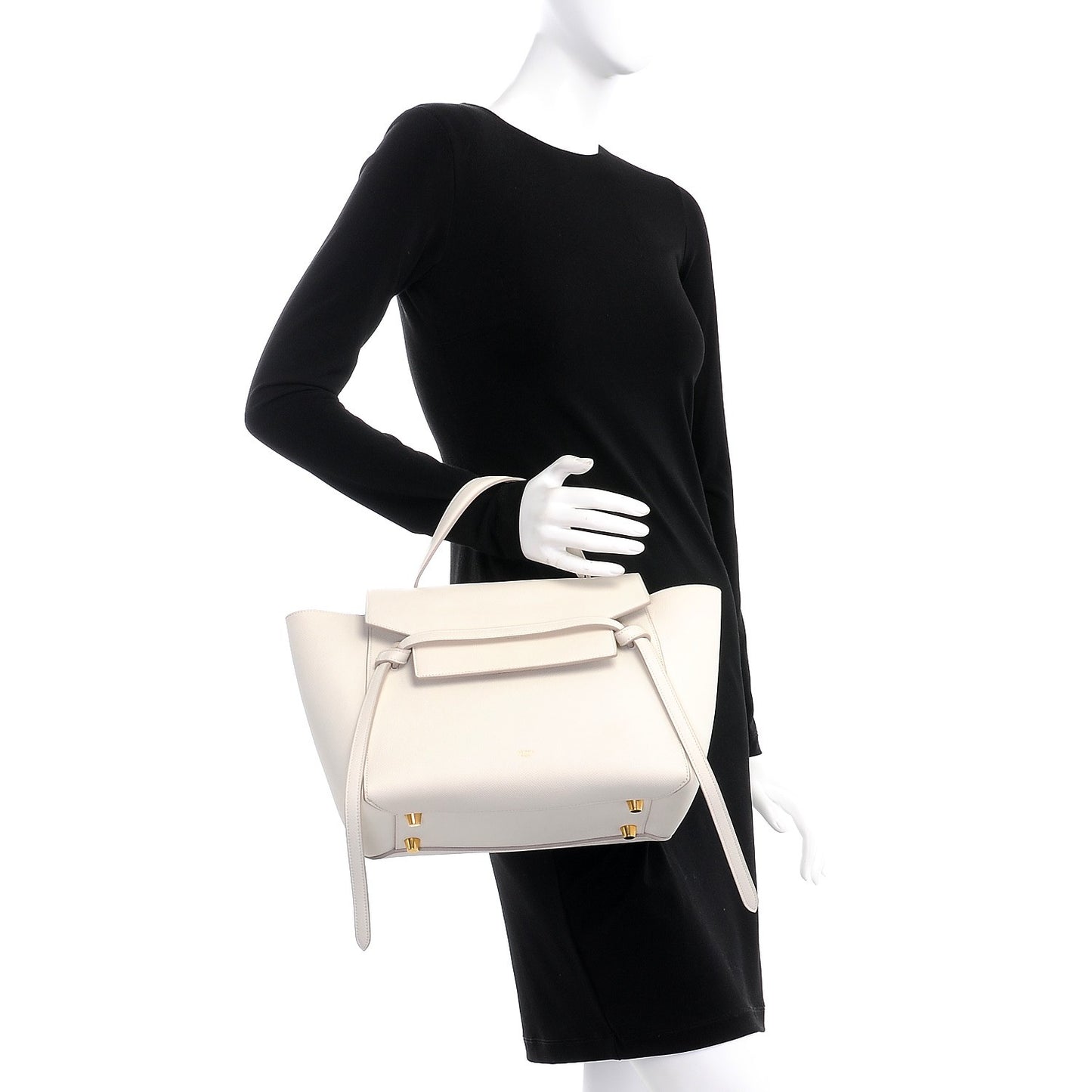 Grained Calfskin Mini Belt Bag White