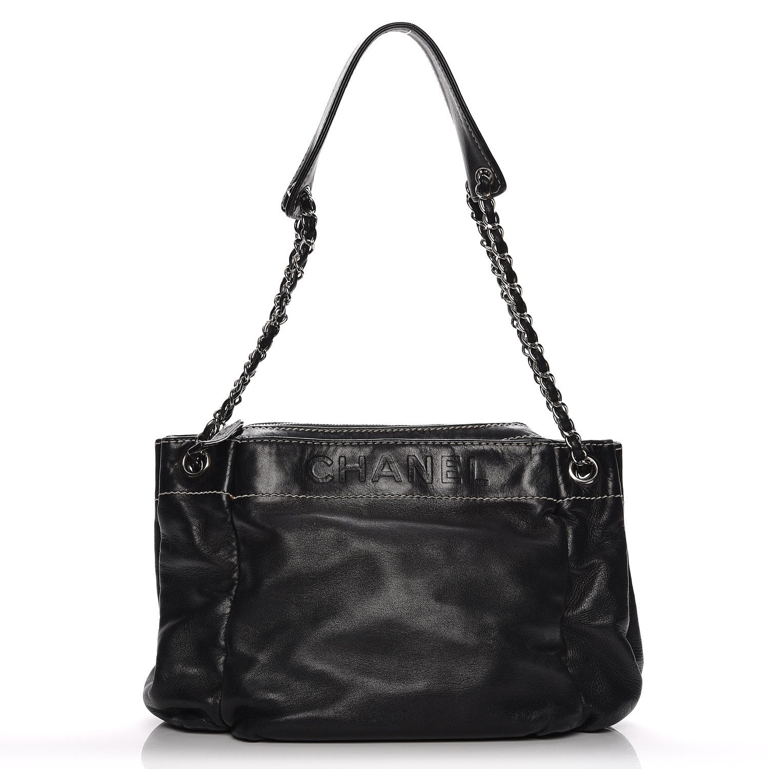 Chanel Lambskin Lax Accordion Hobo Black 1 of 9