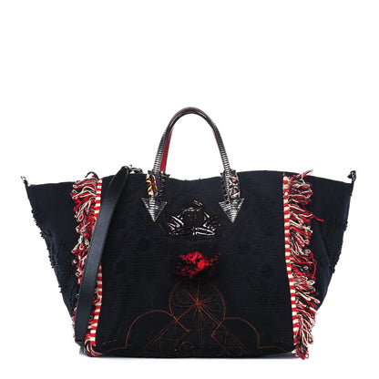 Christian Louboutin Cotton Embroidered Portugaba Black 1 of 15