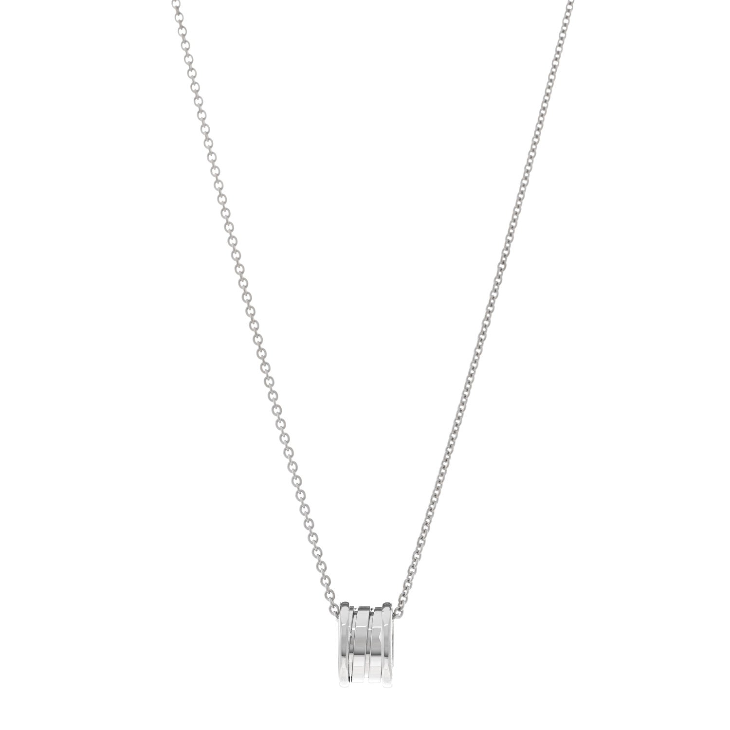 Bulgari 18K White Gold B.Zero1 Pendant Necklace 1 of 4