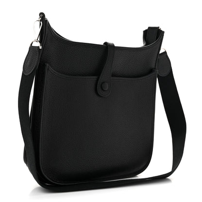 Hermes Taurillon Clemence Evelyne II PM  Black 3 of 12