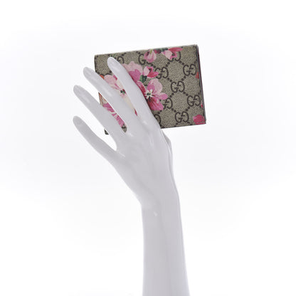 Gucci GG Supreme Monogram Blooms Card Case Beige Multicolor Dry Rose 2 of 10