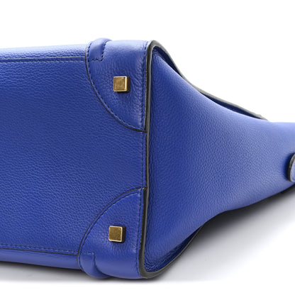 Celine Drummed Calfskin Mini Luggage Indigo 9 of 11