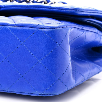 Chanel Lambskin Quilted Medium Double Flap Blue 10 of 12