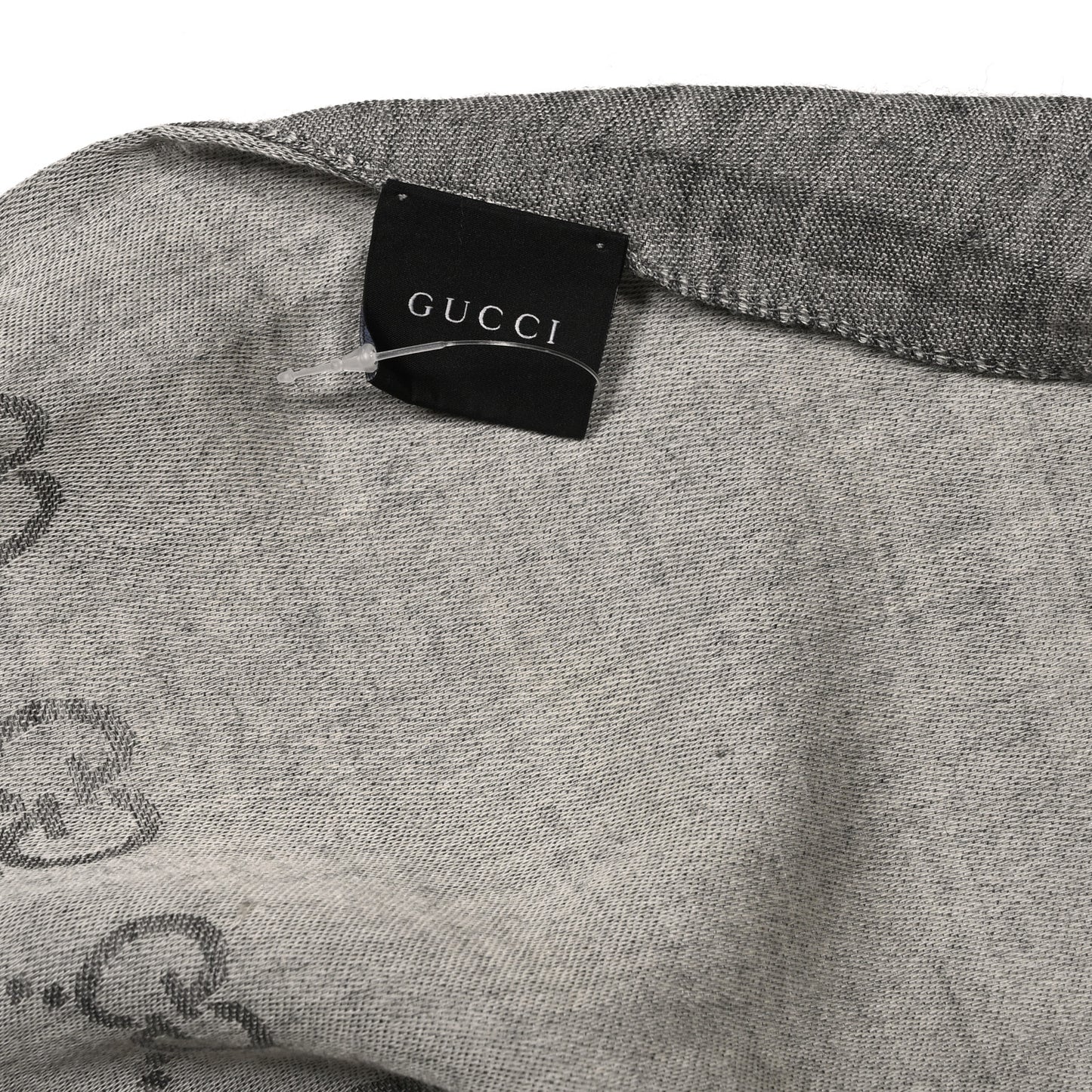 Wool Silk GG Monogram GGNat Scarf Lead