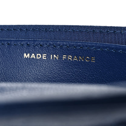 Chanel Caviar Quilted Boy Card Holder Wallet Blue 7 of 11