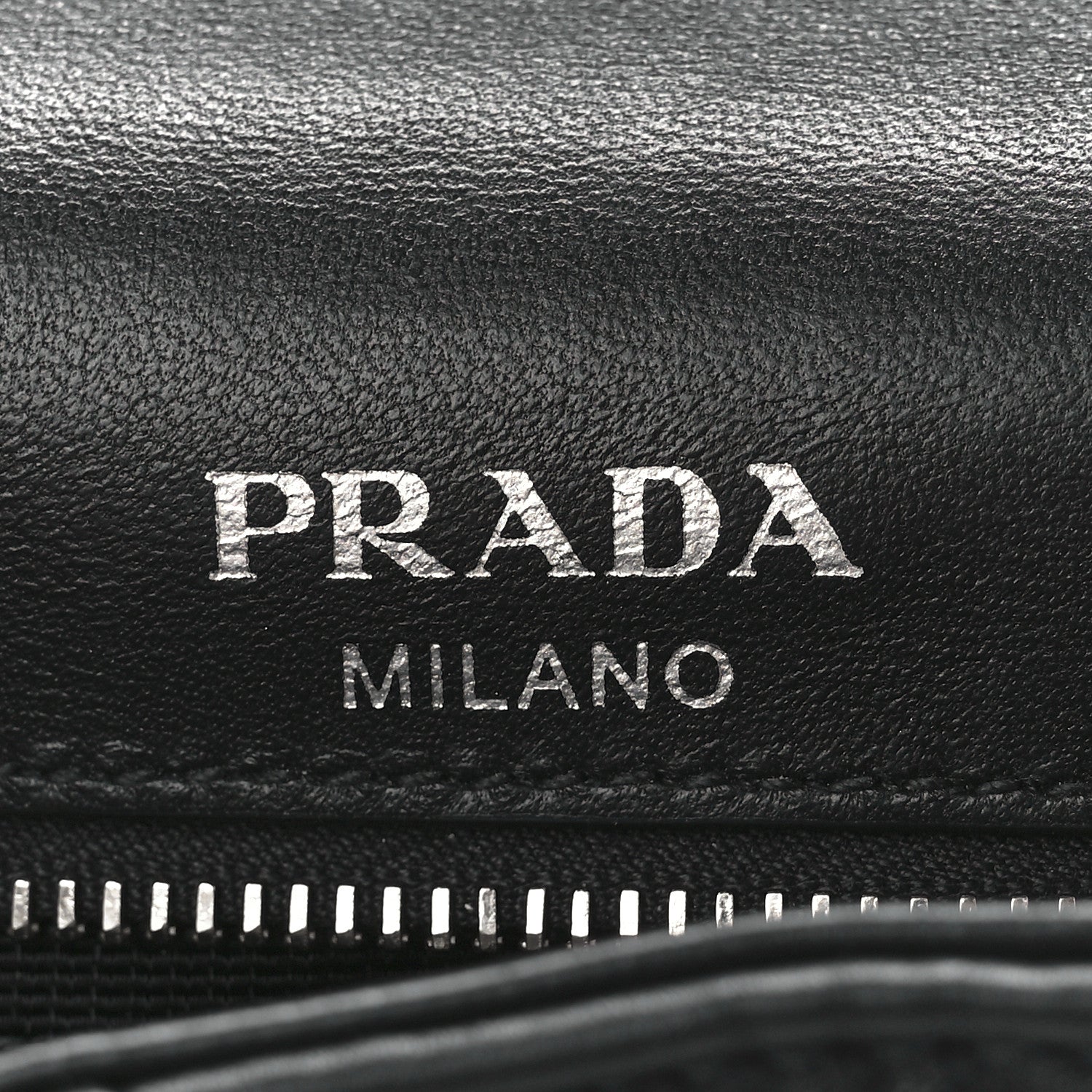 Prada Nappa Gaufre Small Chain Flap Shoulder Bag Black 6 of 13