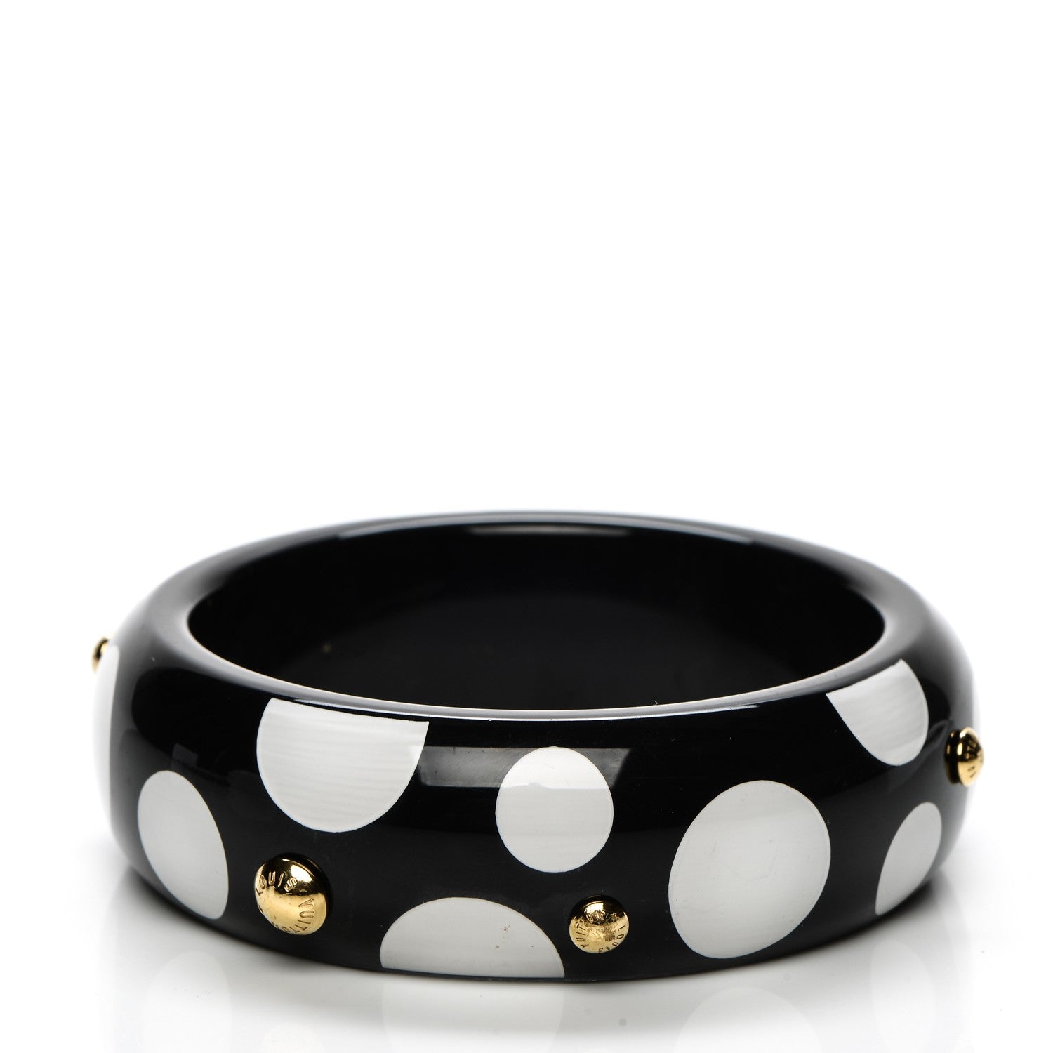 Louis Vuitton Kusama Infinity Dots Bangle GM Black 3 of 9