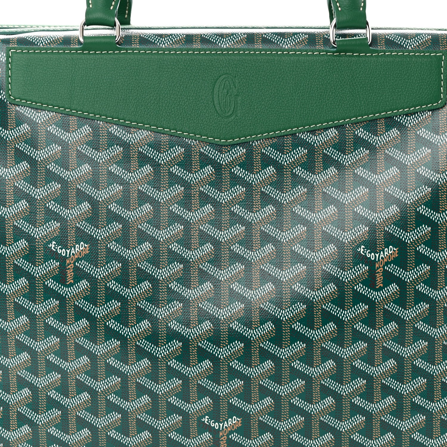Goyard Goyardine Calfskin Cisalpin Document Case Green 7 of 9