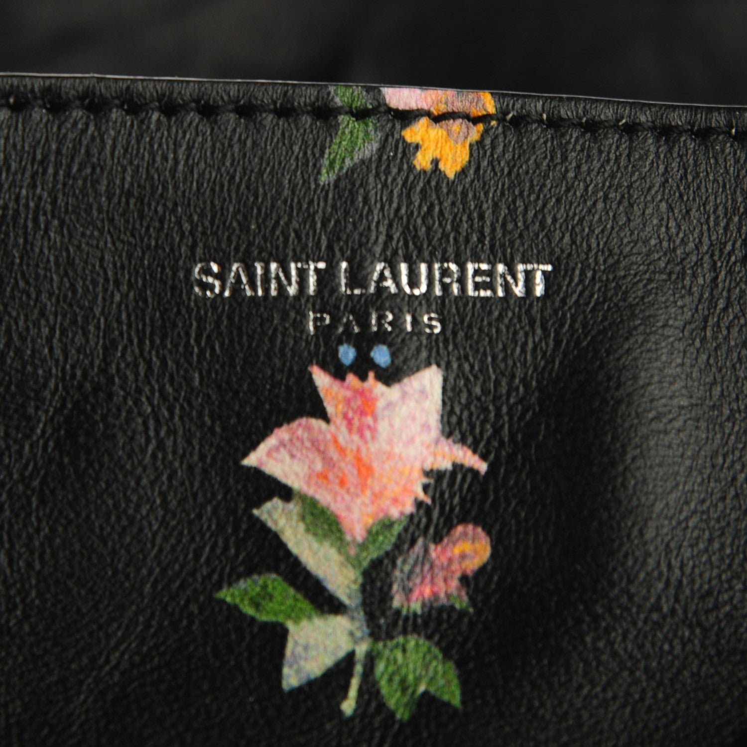 Saint Laurent Calfskin Prairie Flower Printed Festival Backpack Multicolor 6 of 9