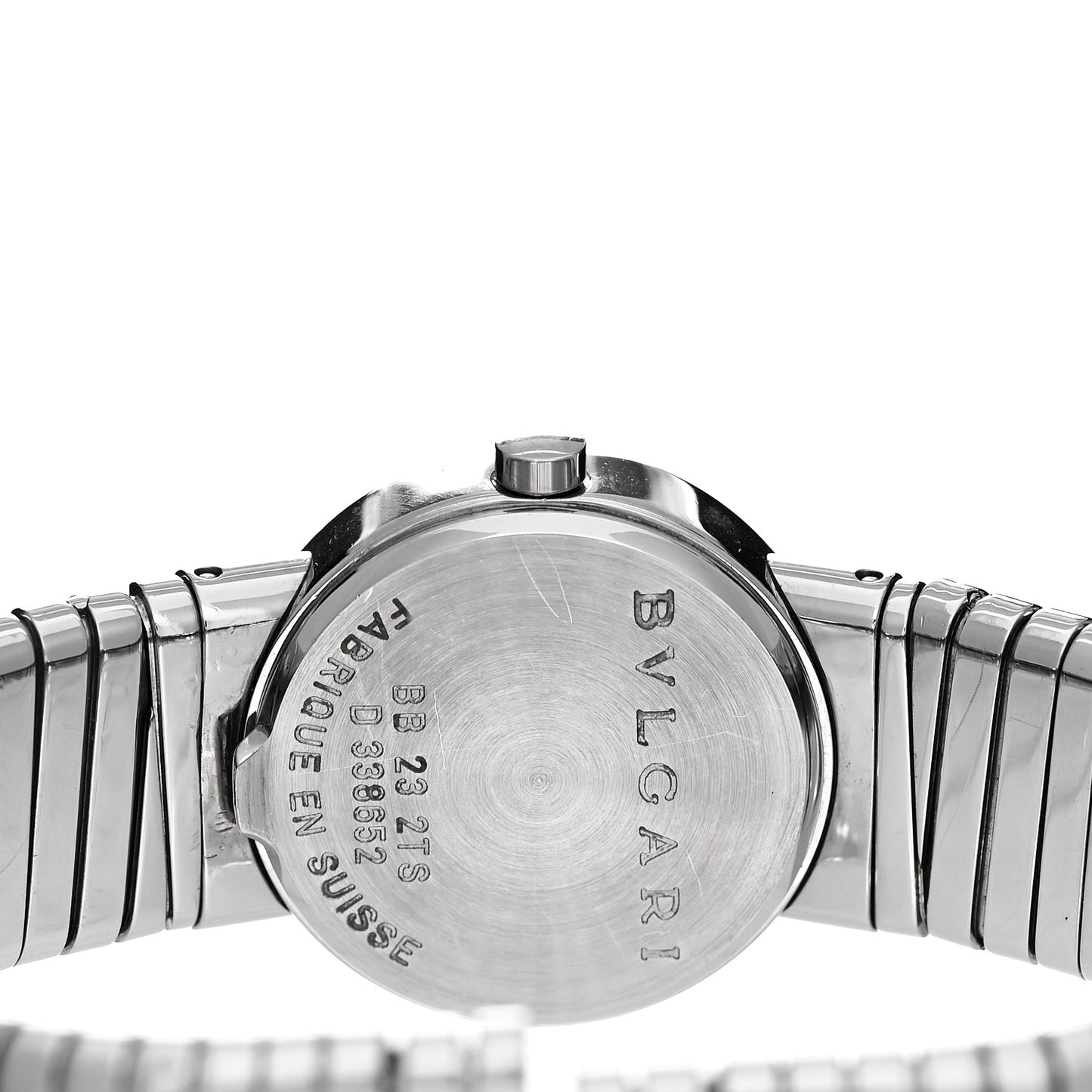 Stainless Steel Diamond 23mm Tubogas Quartz Watch Black