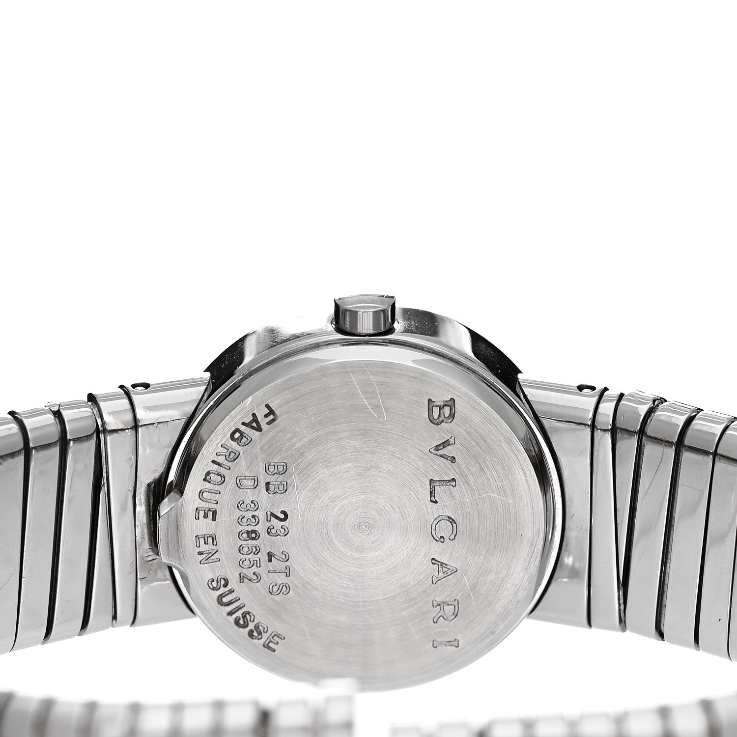 Bulgari Stainless Steel Diamond 23mm Tubogas Quartz Watch Black 4 of 4