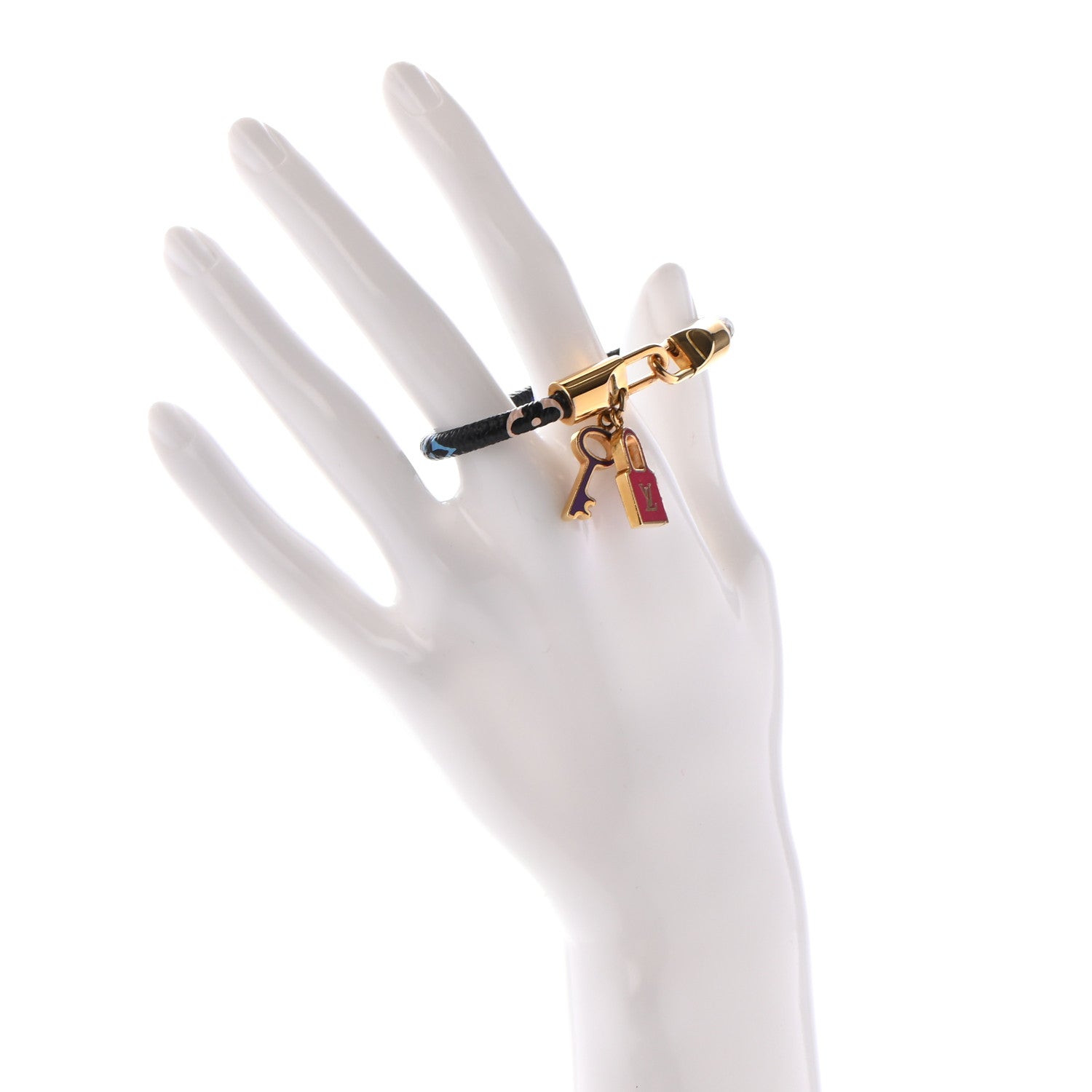 Louis Vuitton Monogram Multicolor Luck It Bracelet 17 Black 2 of 7
