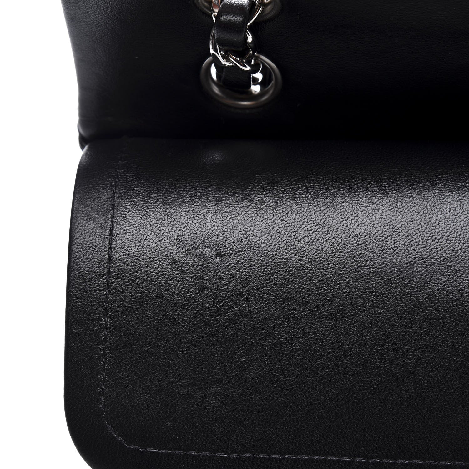 Chanel Lambskin Quilted Medium Double Flap Black 9 of 10