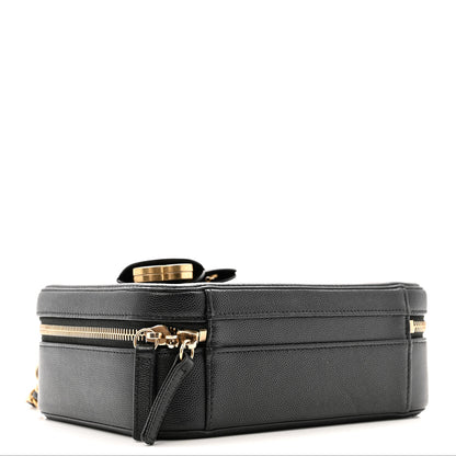 Chanel Caviar Quilted Medium CC Filigree Vanity Case Black 4 of 14