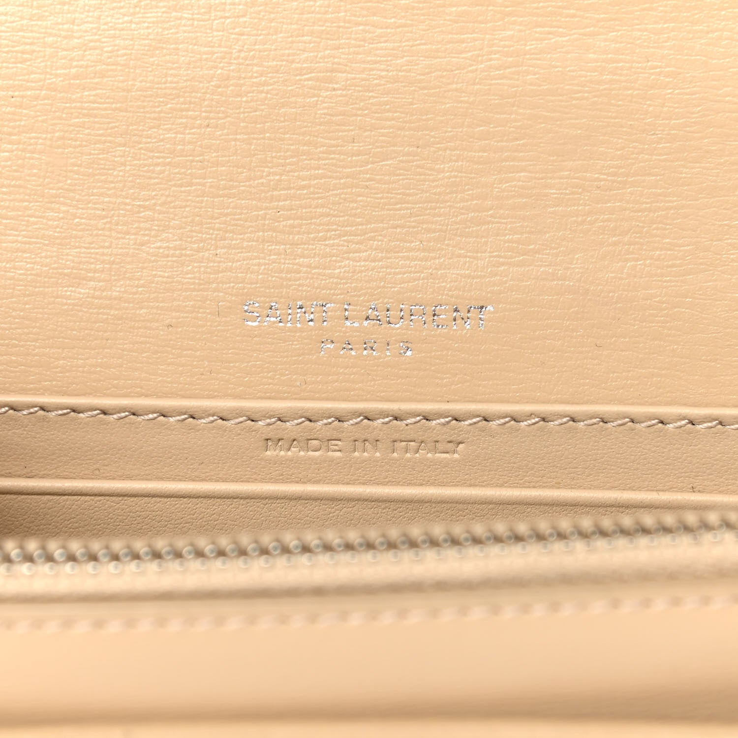 Saint Laurent Calfskin Monogram Sunset Chain Wallet Nude Powder 6 of 13