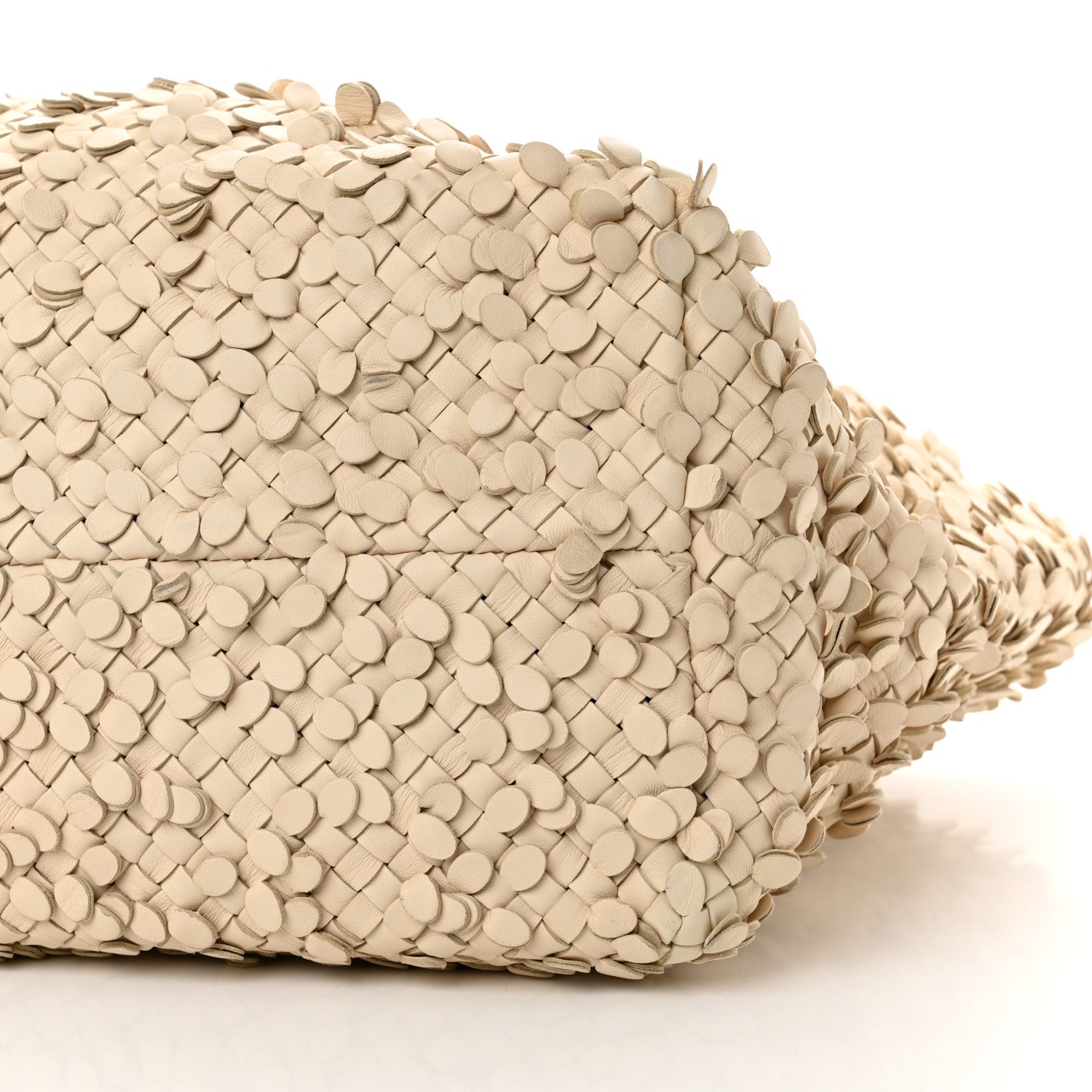 Bottega Veneta Nappa Intrecciato Medium Paillettes Cabat Cream 11 of 16