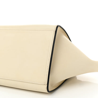 Celine Smooth Calfskin Small Trapeze White Black 10 of 12