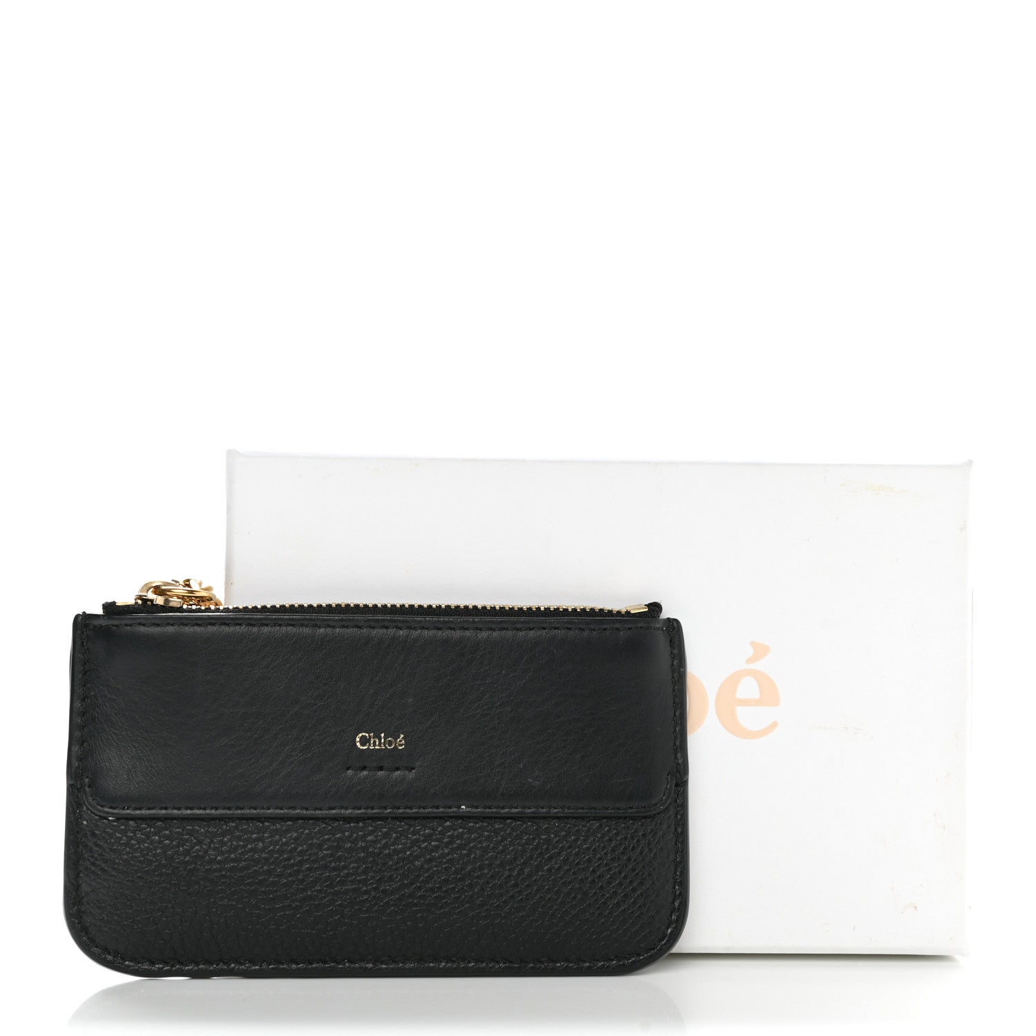 Chloe Grained Calfskin Drew Card Holder Black 9 of 9