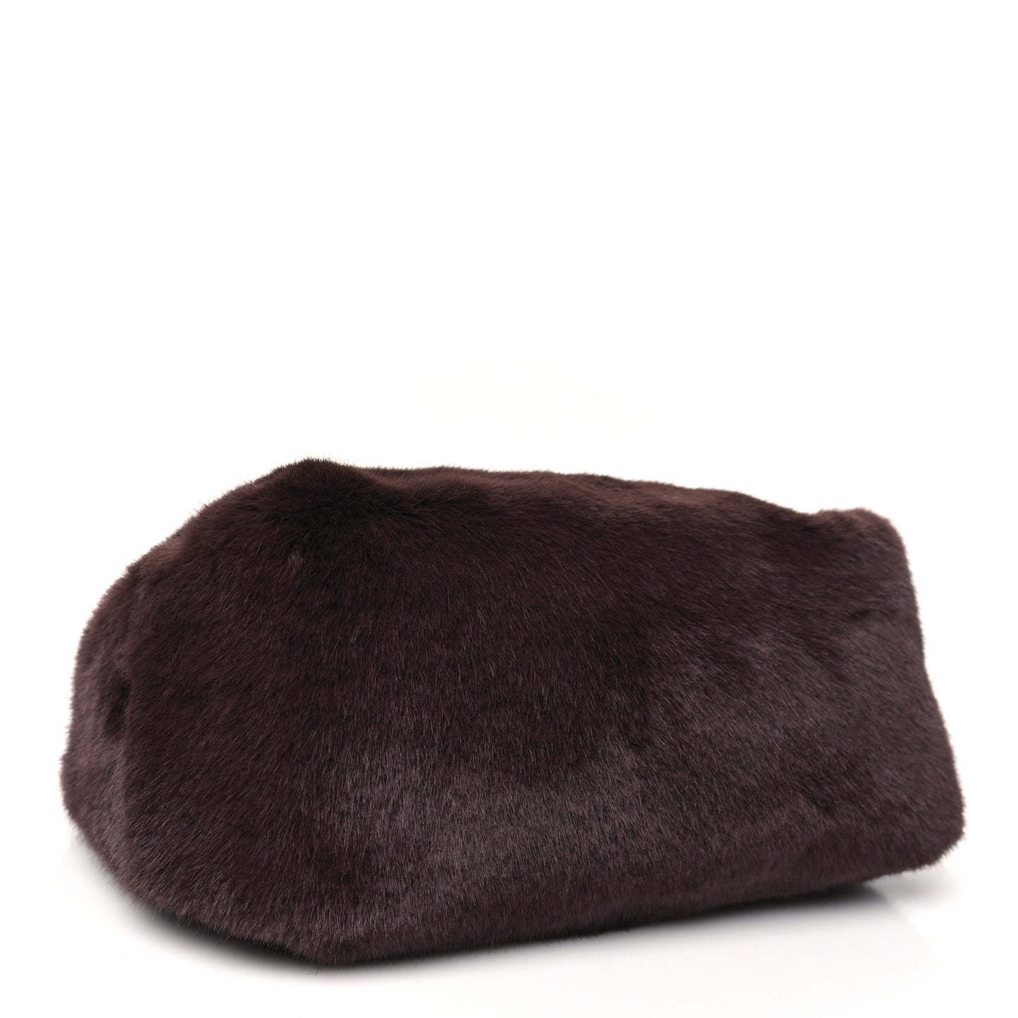 Faux Fur Small Scrunchie Bag Cola