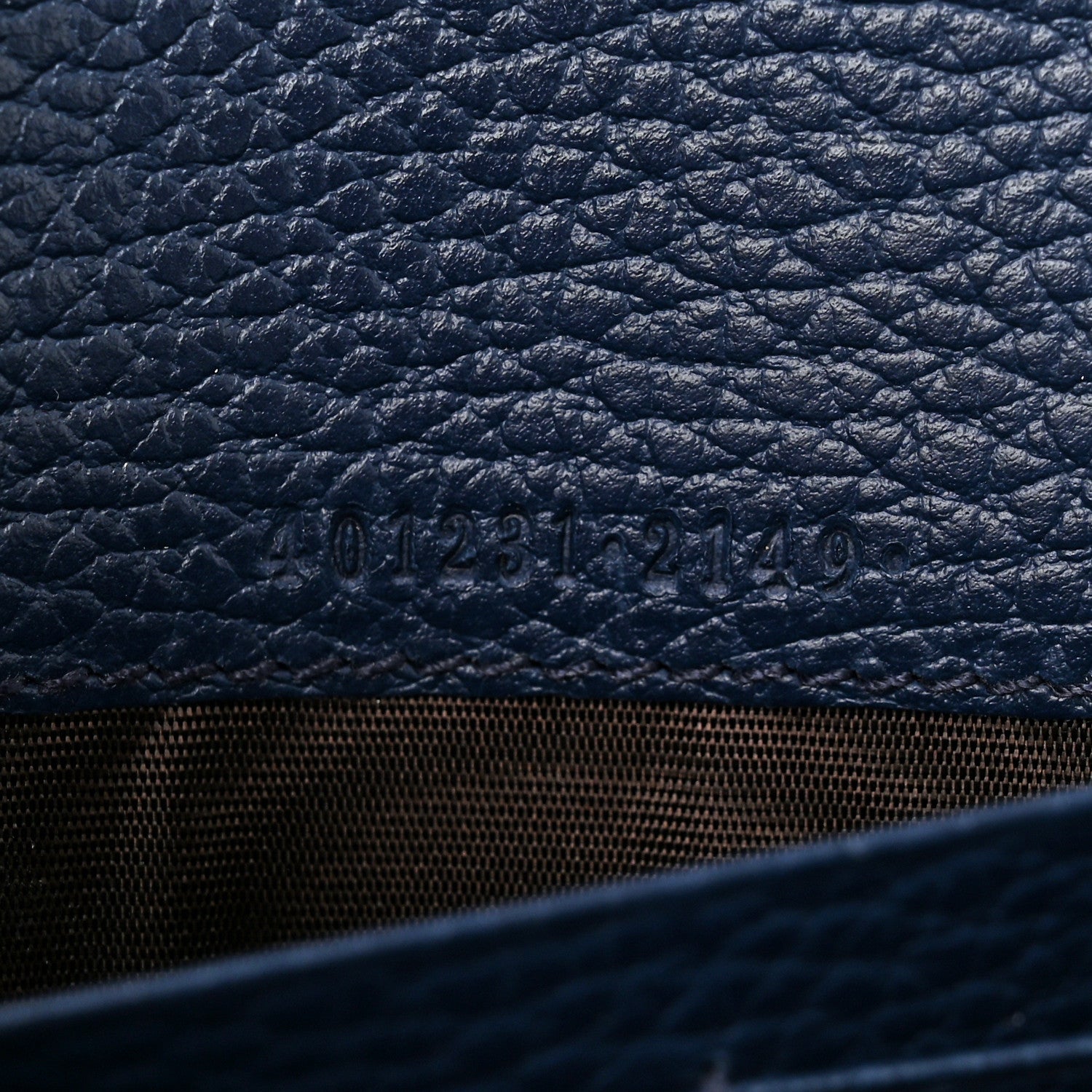 Gucci Calfskin Mini Dionysus Chain Wallet Blue Agata Black Diamond 6 of 10