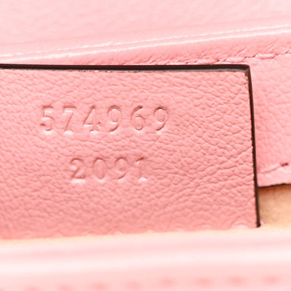 Gucci Azalea Calfskin Enamel Matelasse Diagonal Super Mini Torchon GG Marmont Shoulder Bag New Cherry Red Wild Rose 7 of 11