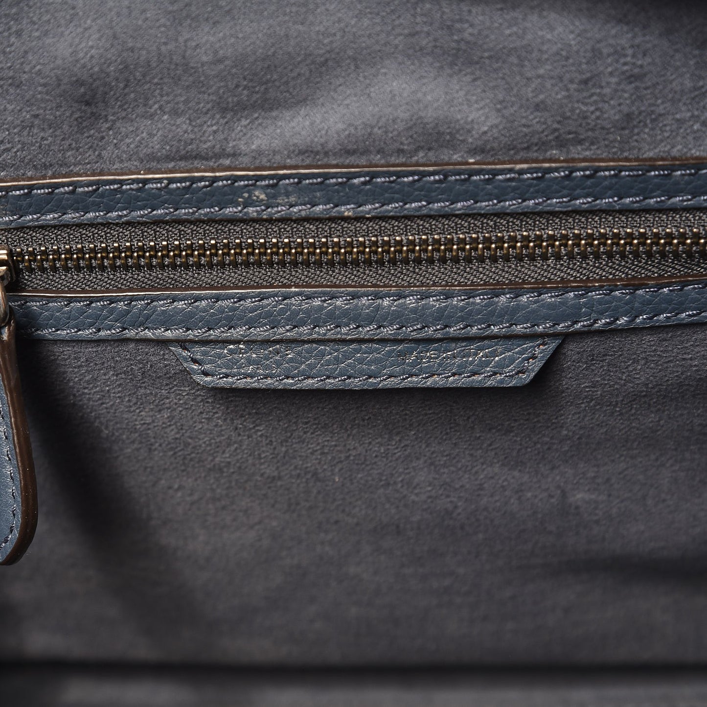 Drummed Calfskin Micro Luggage Orage