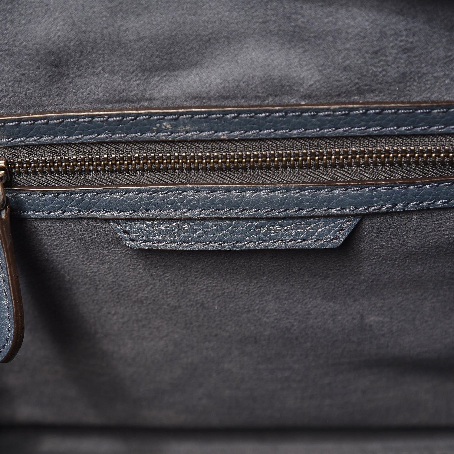 Celine Drummed Calfskin Micro Luggage Orage 6 of 11