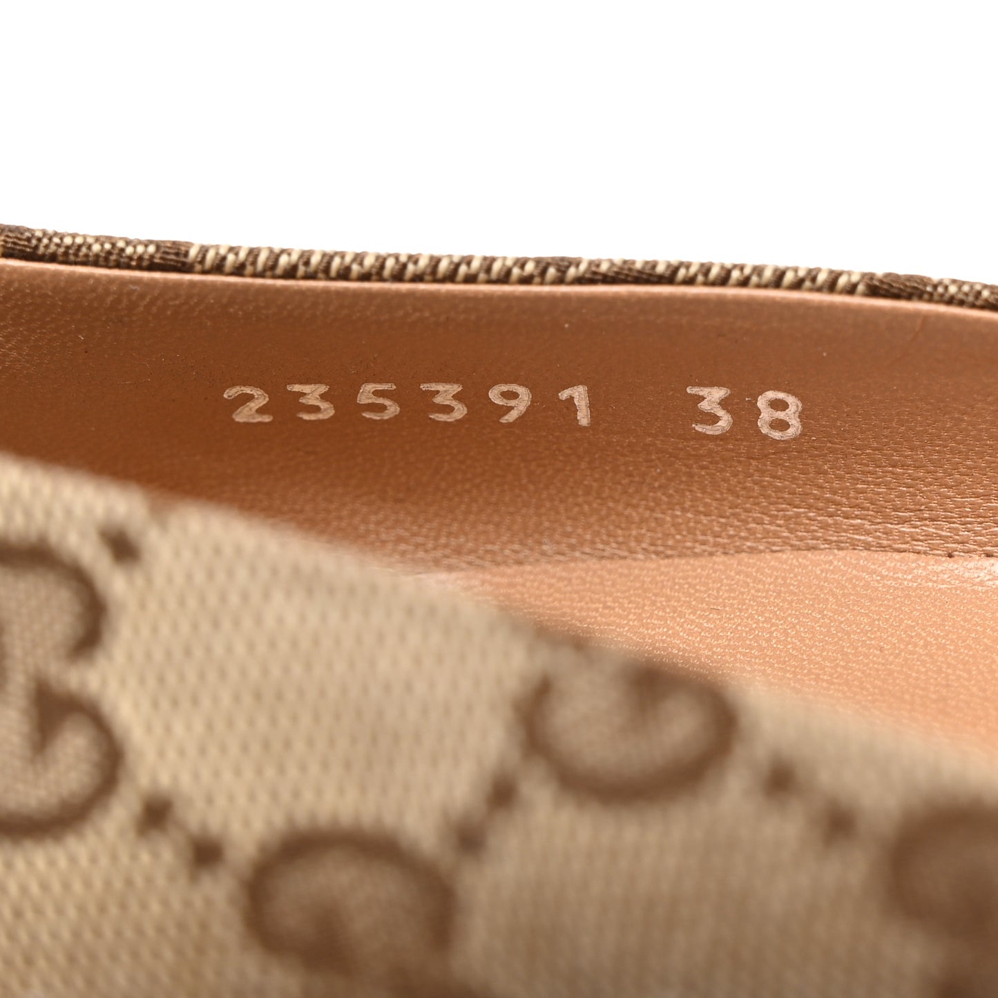 Monogram GG Grained Calfskin Horsebit Pumps 38 Brown
