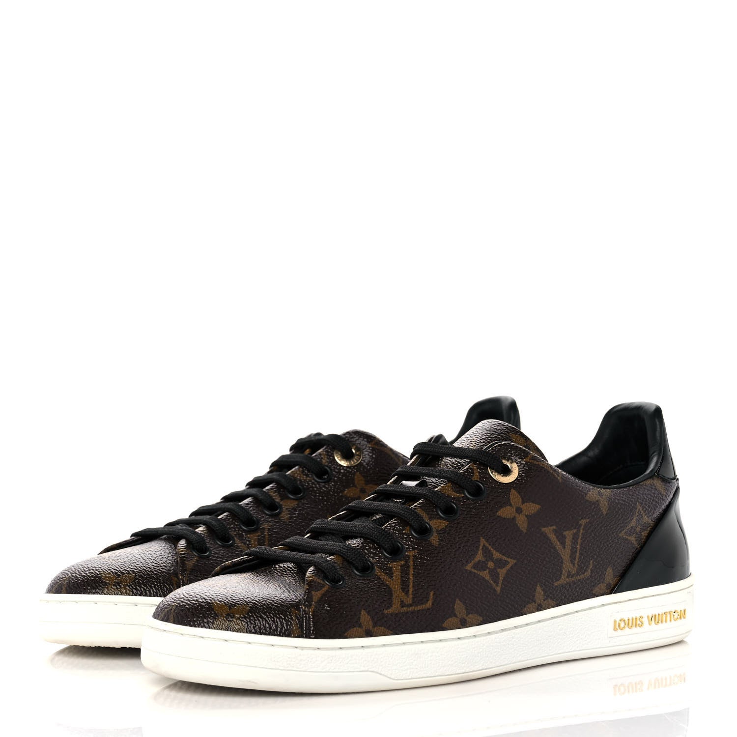 Louis Vuitton Patent Monogram Frontrow Sneakers 37.5 3 of 9