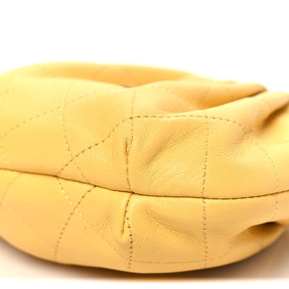 Chanel Lambskin Plexiglass Tortoise Shell Quilted Mini Pouch Yellow 11 of 11