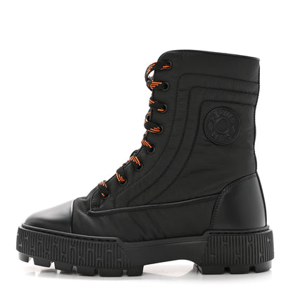 Hermes Calfskin Parachute Fresh Ankle Boots 37.5 Black 1 of 11