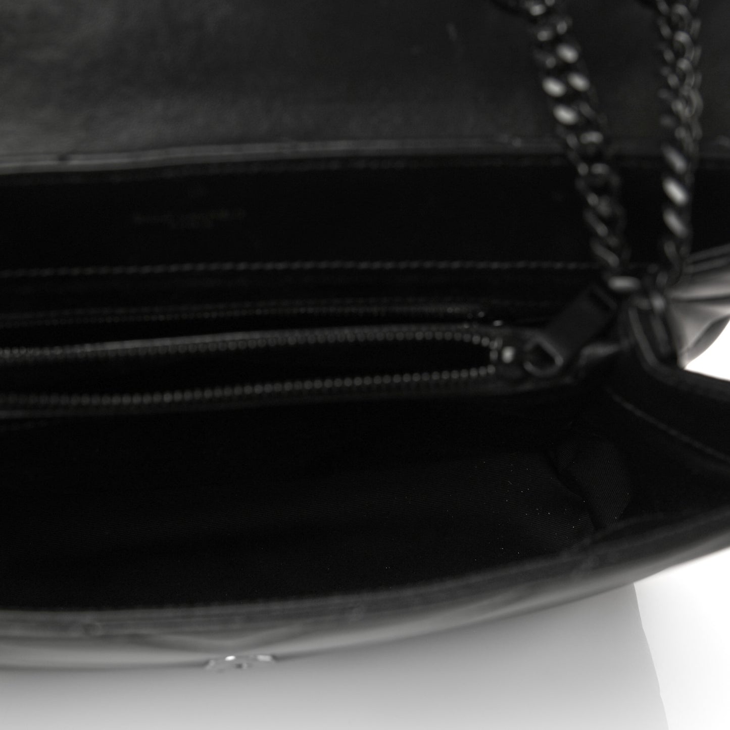 Calfskin Y Quilted Monogram Medium Loulou Chain Satchel Black