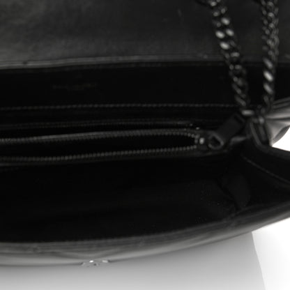 Saint Laurent Calfskin Y Quilted Monogram Medium Loulou Chain Satchel Black 5 of 11
