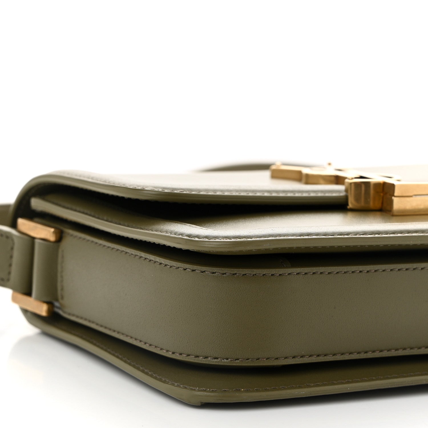 Saint Laurent Smooth Calfskin Small Solferino Satchel Vert Khaki 9 of 10
