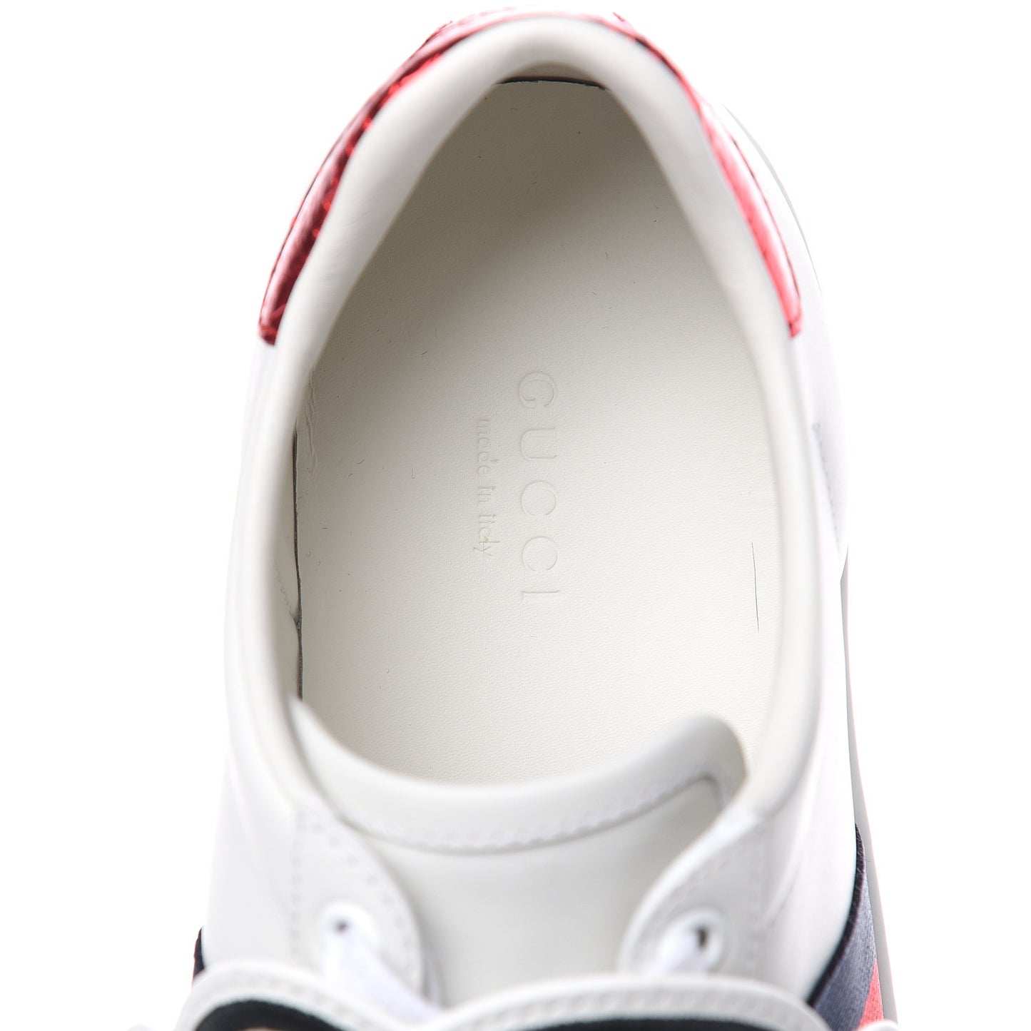 Calfskin Ayers Web Blind for Love Embroidered Womens Ace Sneakers 36.5 White