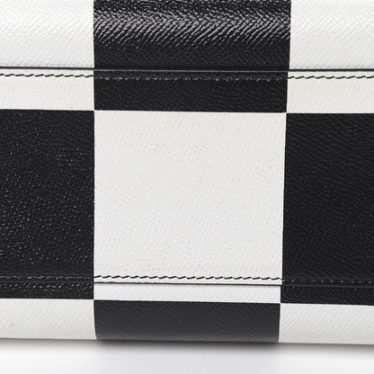 Dolce & Gabbana Dauphine Print Checker Rose Medium Miss Sicily Satchel Black Multicolor 13 of 13