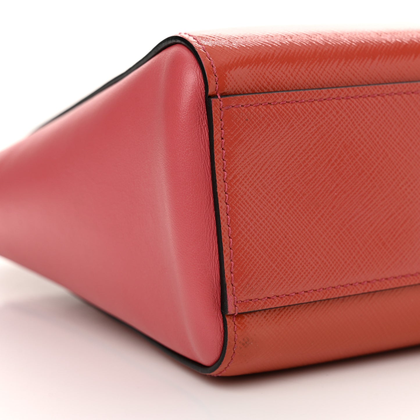 Saffiano Soft Calfskin Double Handle Satchel Bruyere