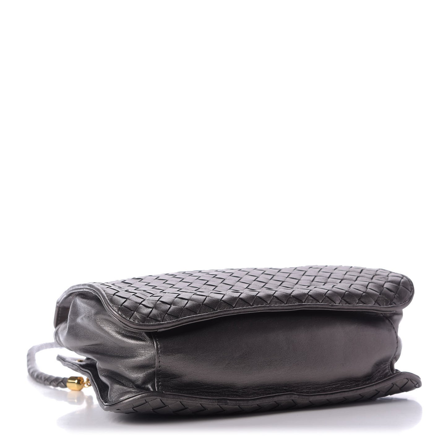 Metallic Nappa Intrecciato Shoulder Bag Bronze