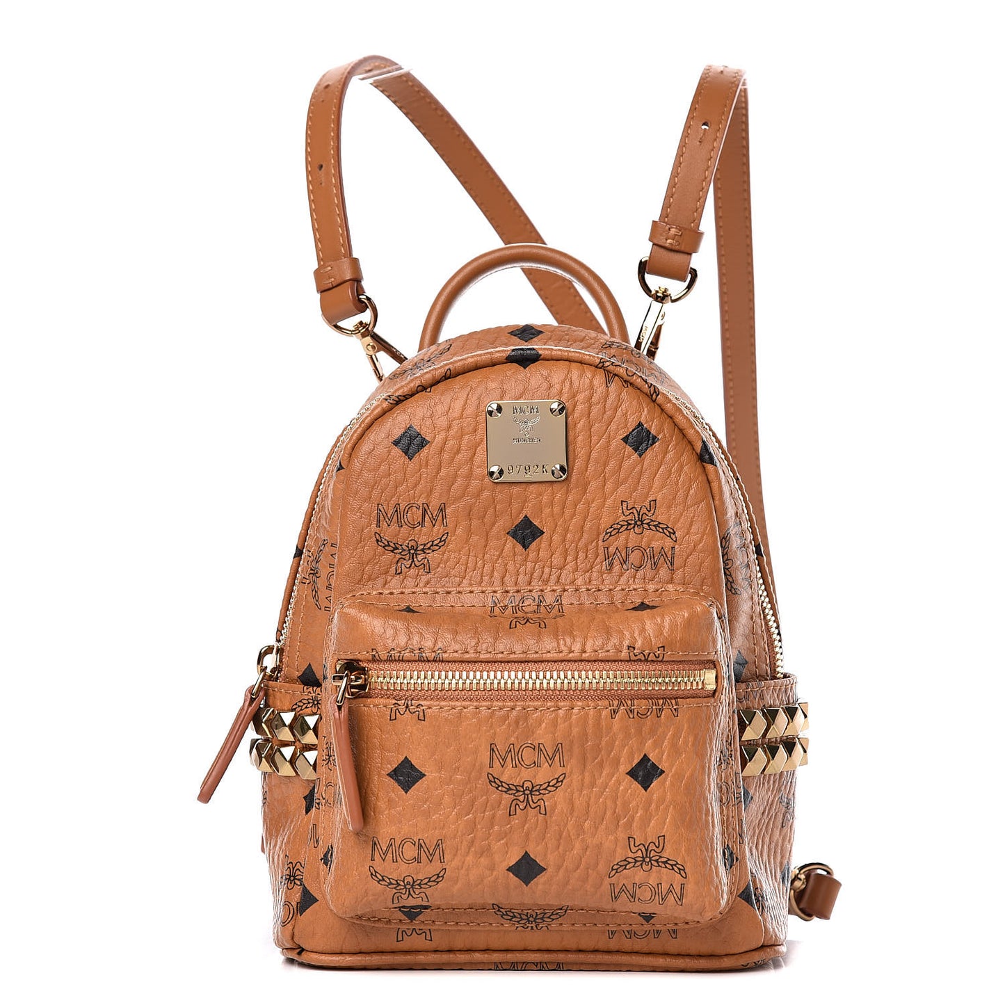 Visetos Side Stud X-Mini Stark Backpack Cognac