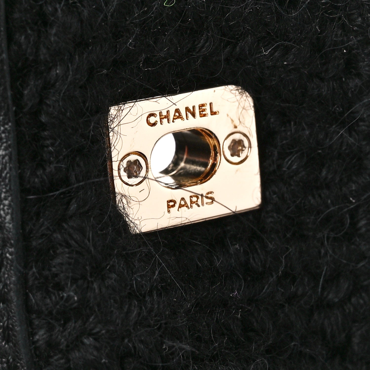 Chanel Calfskin Knit CC Short Boots 37 Black 11 of 11