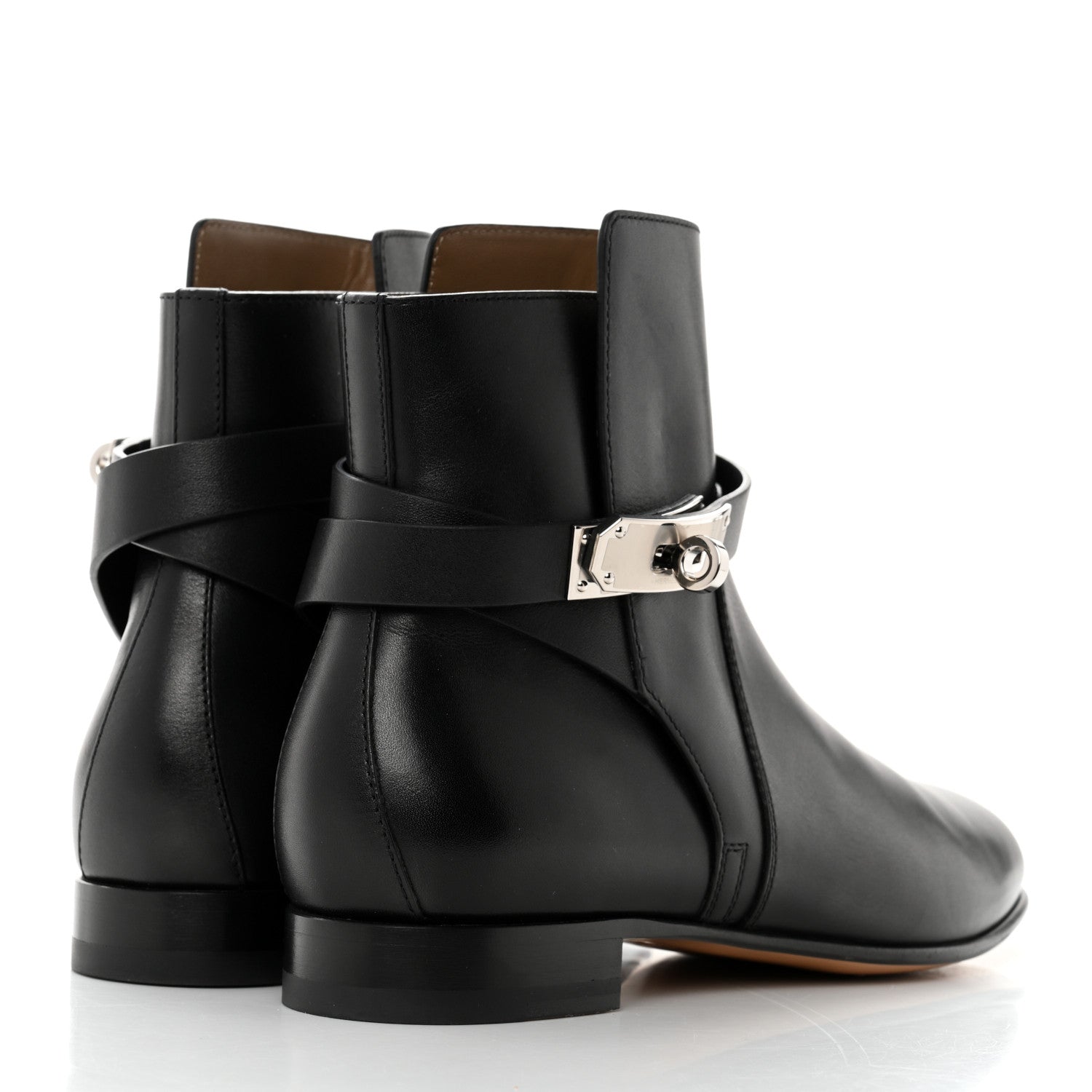Hermes Calfskin Neo Low Boots 37 Black 4 of 9